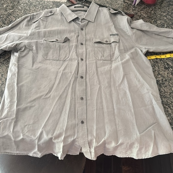 Sean John Gray Men's shirt sleeve button down 3XL - Picture 11 of 12